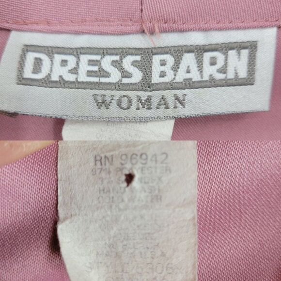 Vintage 70's DressBarn Blazer Retro Tapered Collar Scoop Single Button Pink XL - Picture 4 of 11